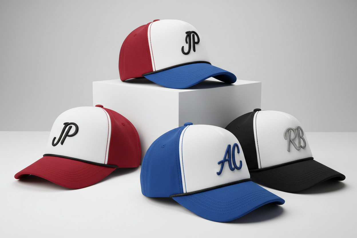 cappellini personalizzati bicolore bianco al centro