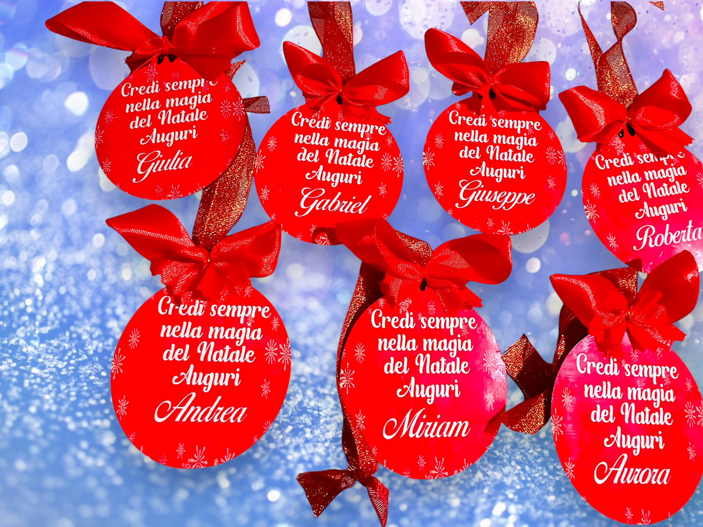 Palline di Natale Personalizzate con Nome e Dedica
